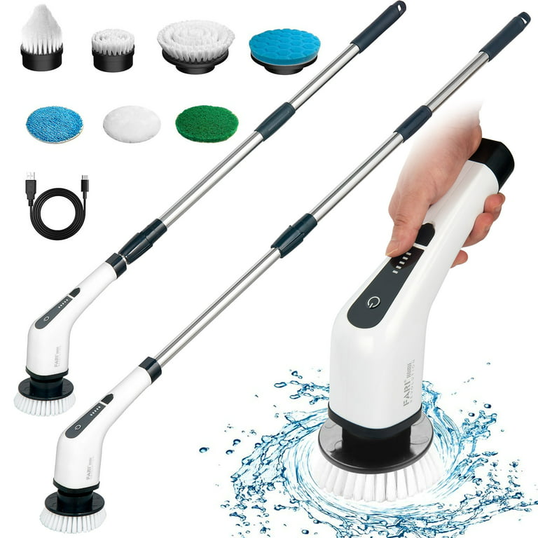 Electric Spin Cleaning Brush with 5 Replaceable Heads – Rowfaner