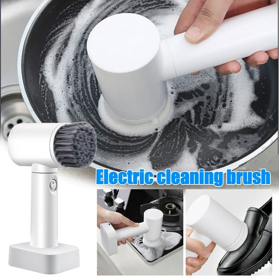 Electric Spin Scrubber, Harpi Cordless Cleaning Brush IPX7 Waterproof, Electric Cleaning Brush Multifunctional Household Kitchen Bathroom Dishes Brush Artifact Gifts for Men,Women,Mom