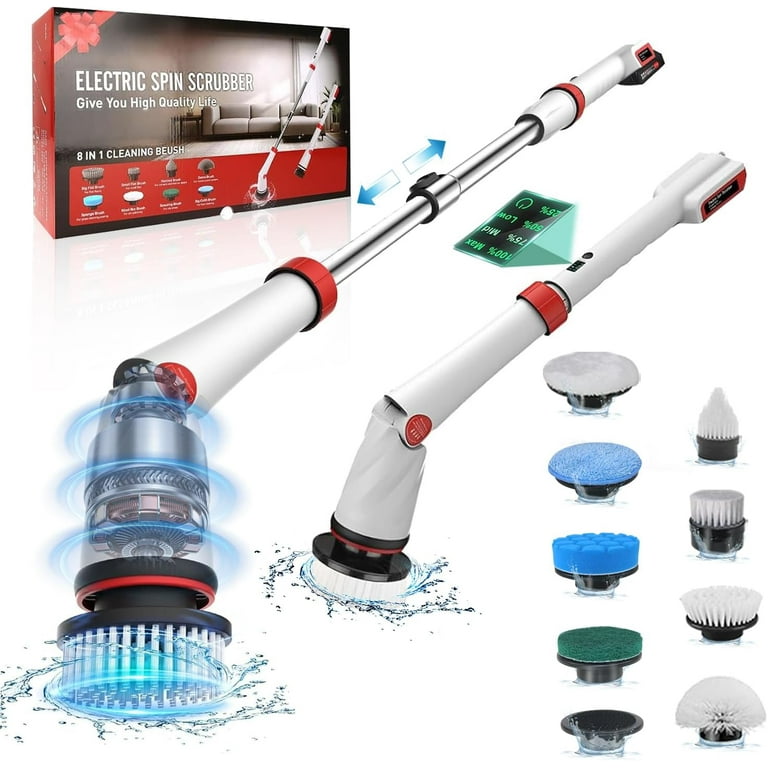 50inch Electric Cordless Spin Scrubber Turbo Scrub Cleaning Brush