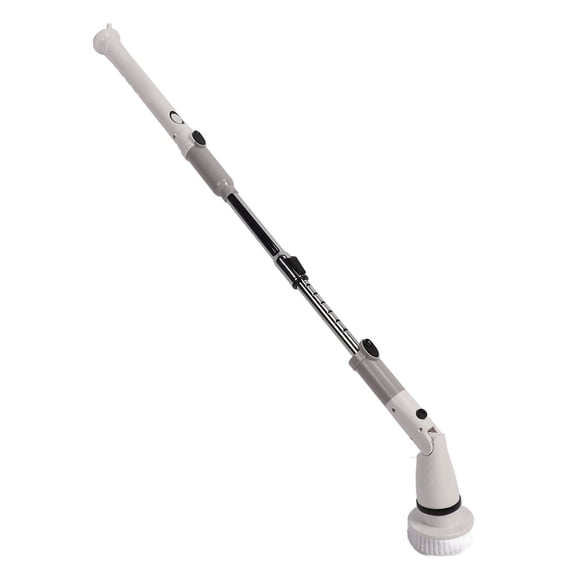 Electric Spin Scrubber Rechargeable Cordless Power Cleaning Brush with 21.6 inches / 55 cm Long Extendable Pole, 100-240V EU Plug, Handheld Rotating Electric Mop for Bath Grout Toilet Car