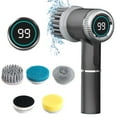 thumbnail image 1 of Electric Spin Scrubber, Strong power Rechargeable Cordless Shower Scrubber with 5 Replaceable Brush Heads, 3H Power 3 Speed, for Cleaning Bathroom Tub Tile Floor Sink Car(Starry Sky Grey), 1 of 7