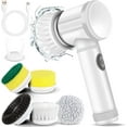 Electric Spin Scrubber, with 5 Replaceable Brush Heads, Handheld Power