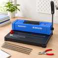 Letter Epaper Size Electric Spiral Binding Machine, 4:1 Pitch, 12 Sheet Punch Capacity ...