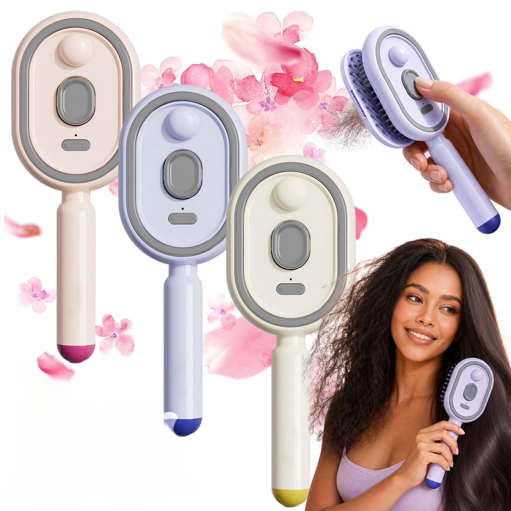 Electric Spray Air Cushion Massage Comb, 2026 New Electric Steam