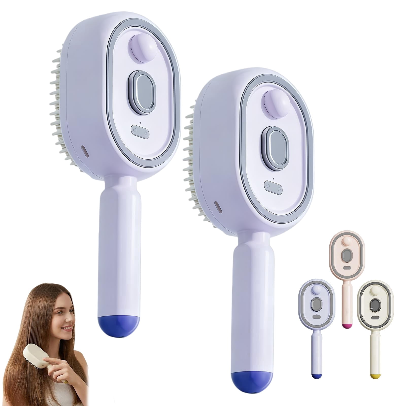 Electric Spray Air Cushion Massage Comb, Anti-Static Air Cushion Hair Brush for Long and Short Hair, Helps Reduce Frizz and Nourish Hair