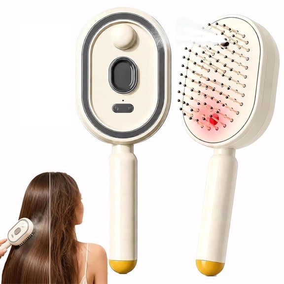 New Electric Spray Air Cushion Massage Comb, Self Cleaning Brush with Water Spray