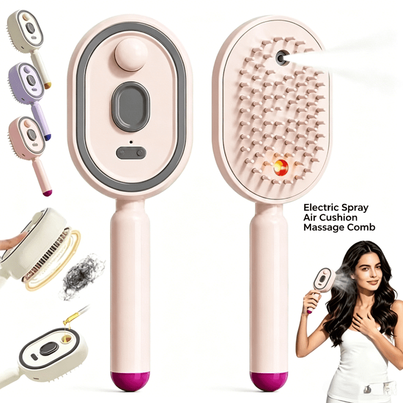 Electric Spray Air Cushion Massage Comb, Rechargeable Electric