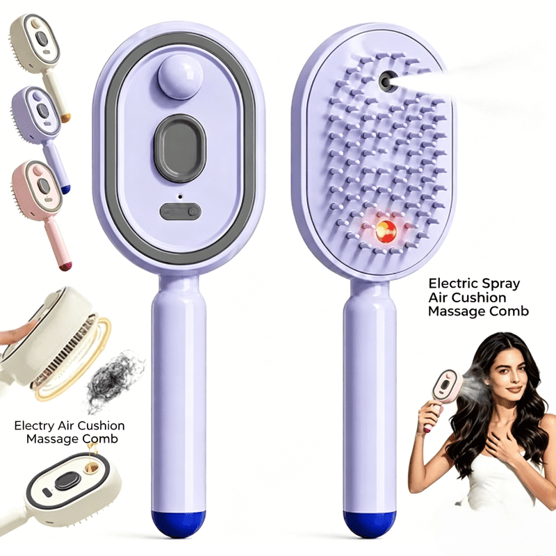 Electric Spray Air Cushion Massage Comb, Rechargeable Electric