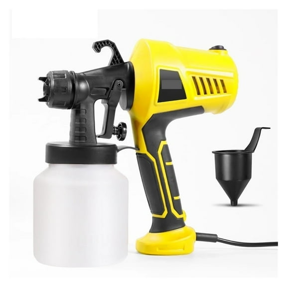 Electric Spray Gun Corded Spray Yellow Single Handheld Home Paint Sprayer with Adjustable Flow