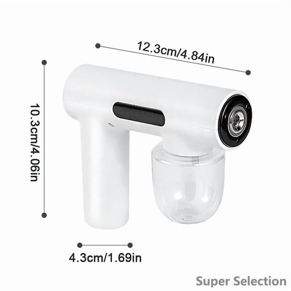 Electric Spray Gun, Portable Handheld Mist Sprayer With Blue Light, Rechargeable Fine Mist Humidifier For Plants, Home, Travel, And Pet Care