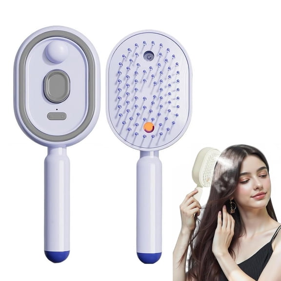 Electric Spray Hair Brush Air Cushion Scalp Massage Comb with Water Mist Rechargeable Detangling Summer Hair Care Tool