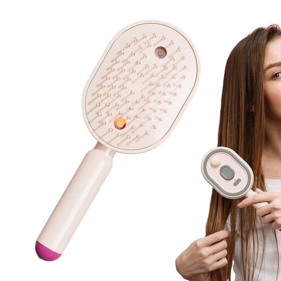 Electric Spray & Massage Hair Brush, Rechargeable Mist Comb for Smoother Hair, Tames Frizz, Ideal for Home, Travel and Daily Styling