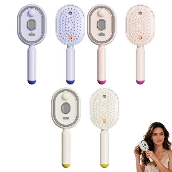 Electric Spray Massage Hair Comb, Oil Atomizing Hair Care Brush with Self-Cleaning Function, Anti-Static Volumizing Styling Hair Comb