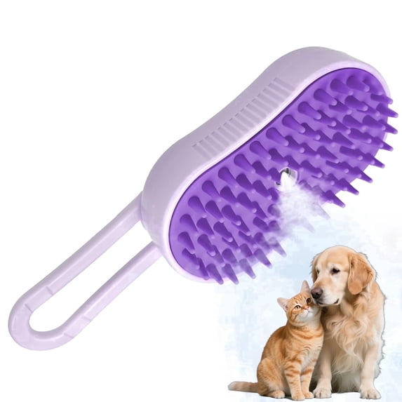 Electric Spray Pet Brush, 2-in-1 Steamy Cat Brush with Water Tank, Mist Massage Grooming Comb for Long and Short Hair Dogs and Cats