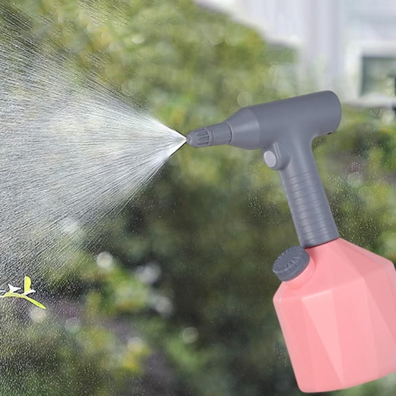 Electric Sprayer Water Sprayer Bottle Handheld Spritzer Watering Can for Indoor/Outdoor Flowers Household Cleaning House Lawn 1L pink