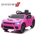 thumbnail image 1 of 12V Ride On Car,  Dodge Charger Powered Electric Car with Battery Powered, Bluetooth, Remote Control, LED Light, Ride On Toy for Ages 3+ Kids, Pink, 1 of 10