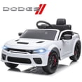 thumbnail image 1 of 12V Ride On Car,  Dodge Charger Powered Electric Car with Battery Powered, Bluetooth, Remote Control, LED Light, Ride On Toy for Ages 3+ Kids, White, 1 of 10