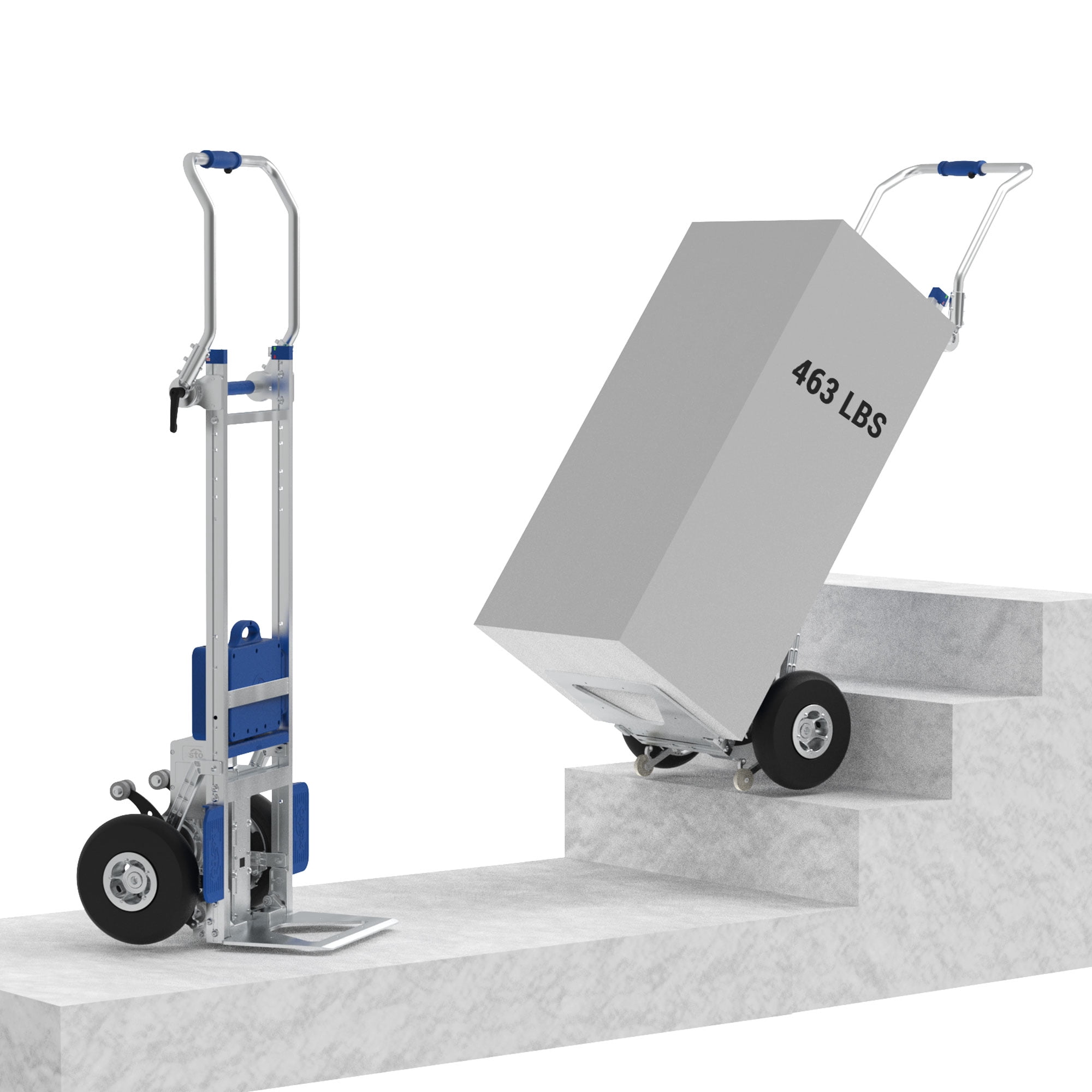 Electric Stair Climbing Dolly Hand Truck with Brake,Powered Stair Climbing Hand Trucks Dolly Cart for Moving,463lbs Capacity Heavy Duty Stair Climber(XSTO ZW7210GC)