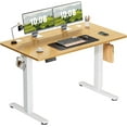 thumbnail image 1 of Electric Stand up Desk, 48'' Wide Desktop with Adjustable Height, Standing Computer Desk for Home Ofiice, Oak, 1 of 7