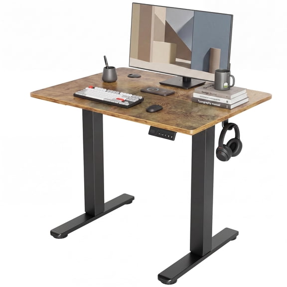 Electric Standing Desk, 32x19 Inch, Black