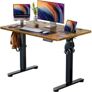 Electric Standing Desk 40" x 24" Height Adjustable Sit Stand up Desk for Home Office, Rustic Brown