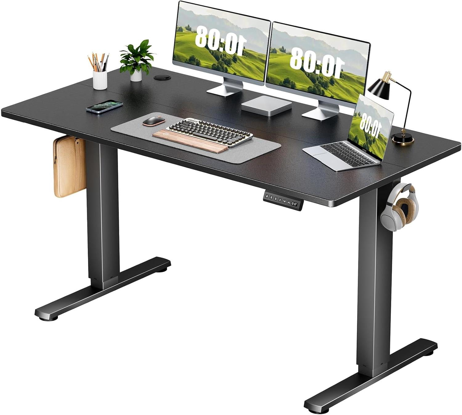 Electric Standing Desk 40x24 Inch - Height Adjustable Desk with Memory Presets, Black