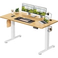 thumbnail image 1 of Electric Standing Desk 55x24 Inch - Height Adjustable Desk with Memory Presets, Nature, 1 of 8