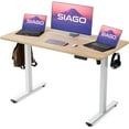 thumbnail image 1 of Electric Standing Desk Adjustable - 48 x 24 Inch Sit Stand up Desk with Cable Management - 3 Memory Preset Adjustable Height Desk Computer Home Office Desk, 1 of 8