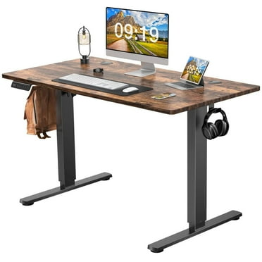 Electric Standing Desk With Drawer - 55x30 Inch Adjustable Height Computer Desk