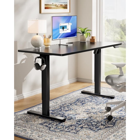 Electric Standing Desk Converter, 48x24 Inch Adjustable Height Sit Stand Up Desk with 4 Memory Settings for Home Office