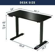 Electric Standing Desk Height Adjustable Desk for Home and Office Computer Table Gaming Desk Modern Luxiury Table 55 Lift-up Desk