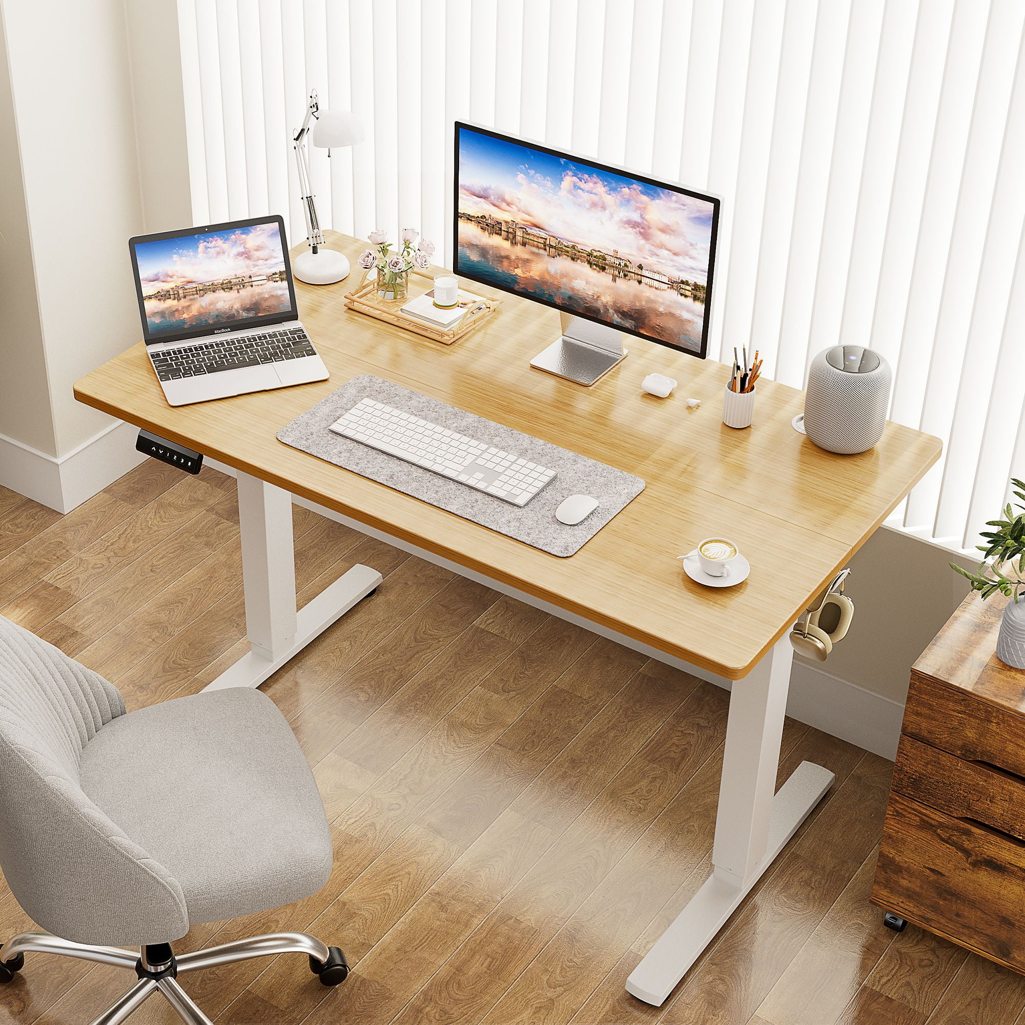Electric Standing Desk with Memory Preset, Ergonomic Height Adjustable