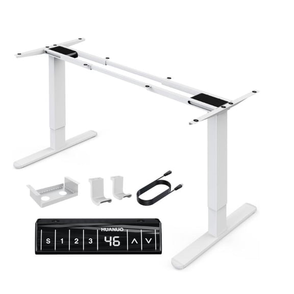 Electric Standing Height Adjustable Desk Frame with 265 lbs Dual Motor , for Max 90″x31.5″ Desktop