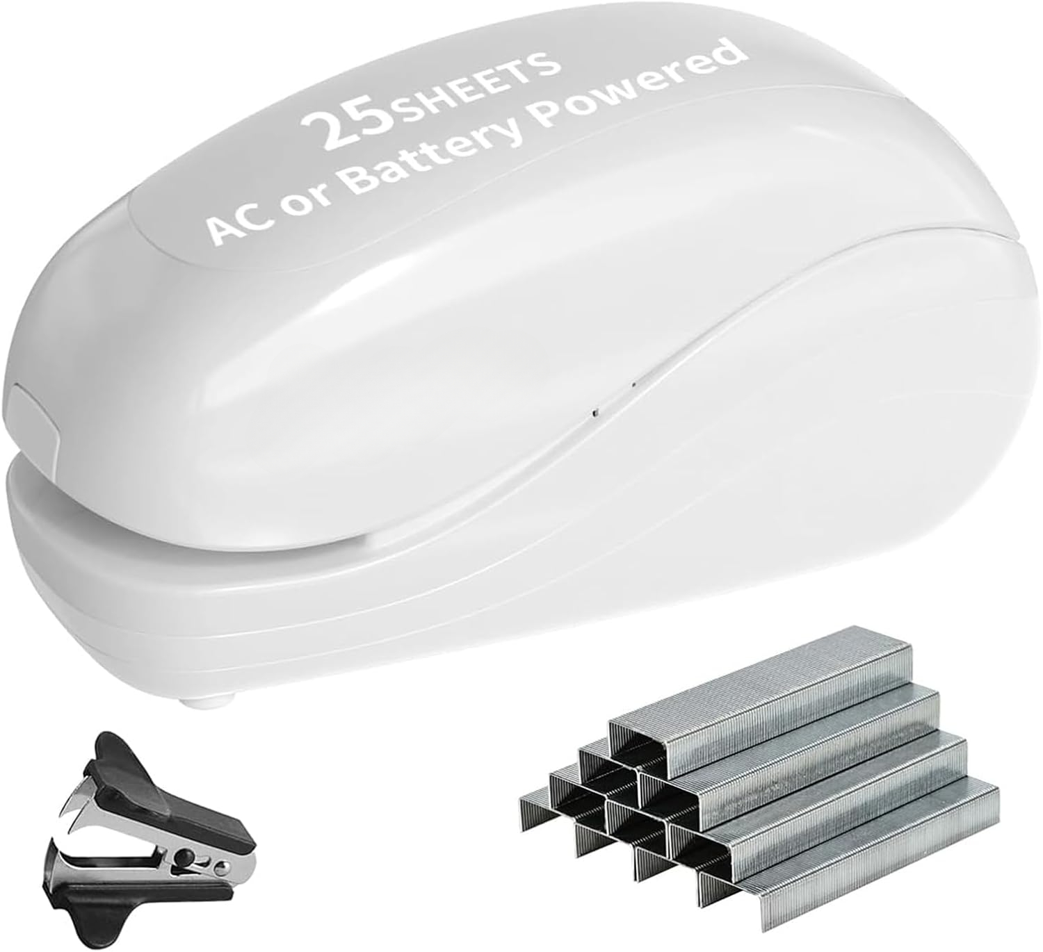 Electric Stapler,Including 2000 Staples And 1 Staple Remover Suitable Palm Size High Comfort 25 Sheet Capacity Ac Adapter Battery Powered Battery Include