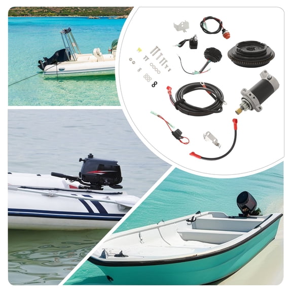 Electric Starter Conversion Kit for Yamaha 4-Stroke 20HP Outboard Engine
