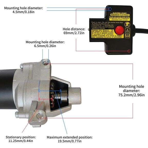 Electric Starter Motor JQ170 17 Teeth for Ariens AX208CC AX212CC AX224 AX254CC AX252CC  DB7651 Snowblower Compatible with LCT Engine