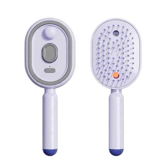 Electric Steam Brush, 3-in-1 Electric Spray Hair Brush with Detangling Comb, Anti-Static Hot Steam Hair Brush for Smoothing, Styling & Frizz Control, Portable Cordless Hair Tool