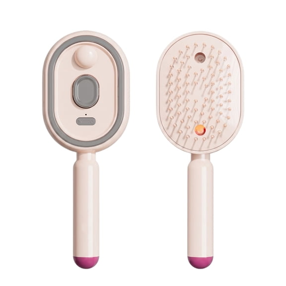 Electric Steam Brush, 3-in-1 Electric Spray Hair Brush with Detangling Comb, Anti-Static Hot Steam Hair Brush for Smoothing, Styling & Frizz Control, Portable Cordless Hair Tool