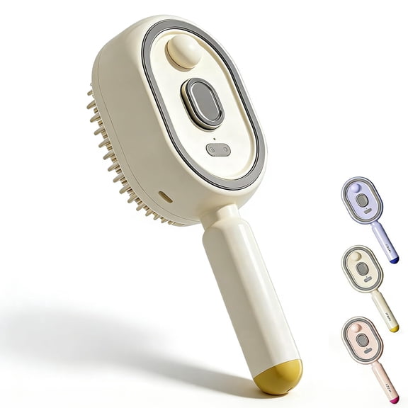 Electric Steam Brush For Hair, Hair Brush With Water Spray Easy To Clean, Both Long/Short Hairs Home Spa Cleaning Grooming Styling Detangling