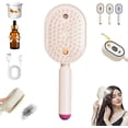 thumbnail image 1 of Electric Steam Brush for Hair, Detangling Steam Brush, Rechargeable Steam Hair Straightener with Water Spray, Reduce Frizz, Nourishes Hairs, Anti-Static (Pink), 1 of 8