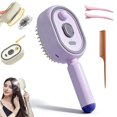 thumbnail image 1 of Electric Steam Brush for Hair, Electric Spray Air Cushion Comb for Women, Anti-Static Hot Steam Hair Brush for Smoothing, Reduce Frizz, Smooth & Nourish, for Both Long and Short Hairs (Purple), 1 of 9