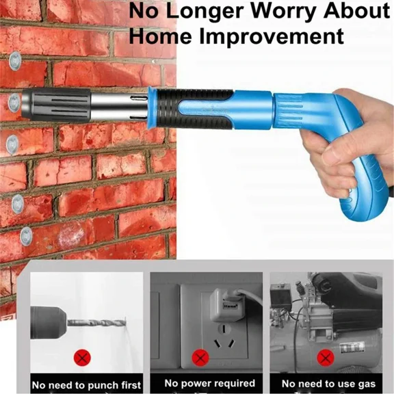 Electric Steel Nail Gun & Rivet Tool - Low Noise, Labor-Saving Pneumatic Power Tool for Home DIY, Wall Anchors and Tufting Projects