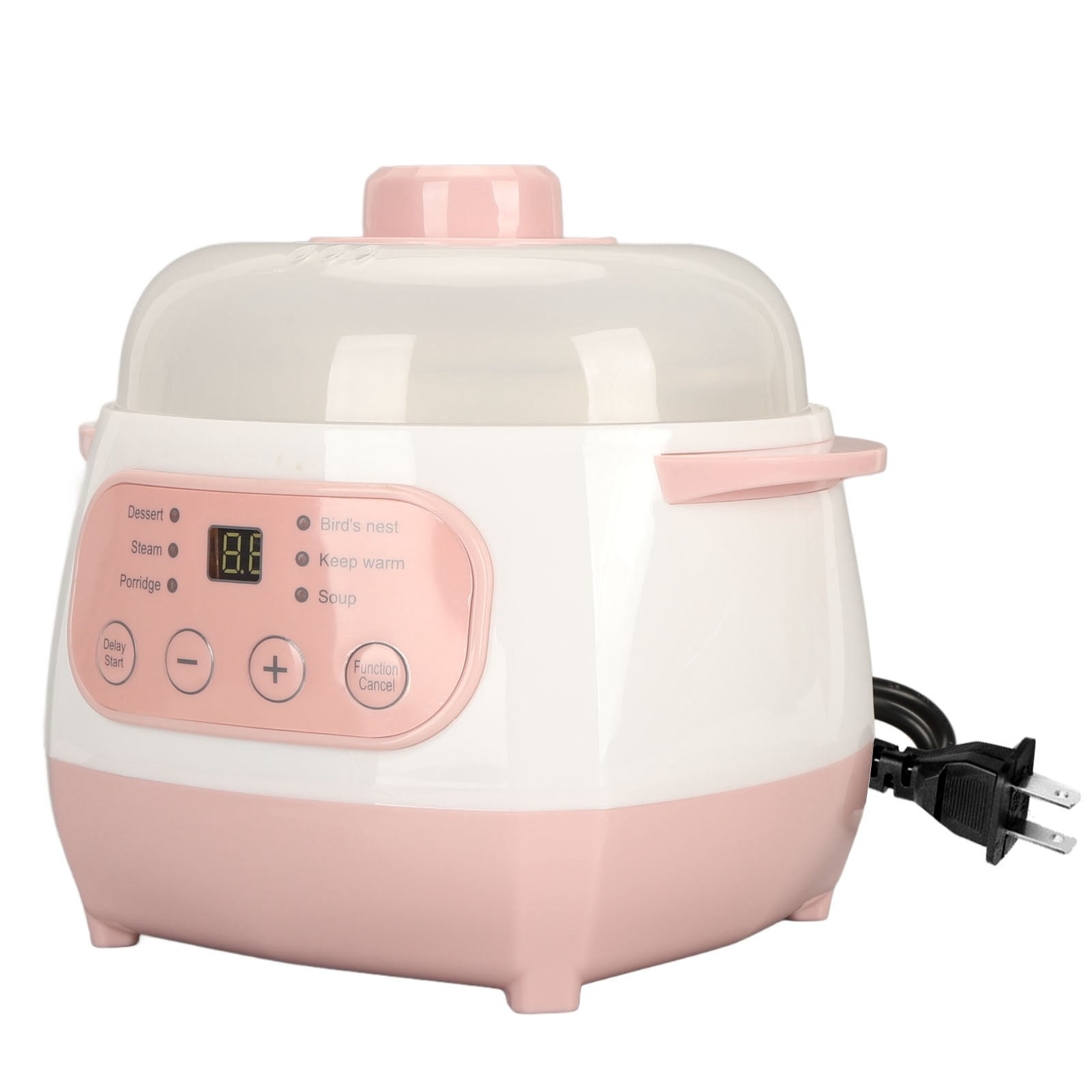 Electric Stew Pot, Anti Dry Burn Easy To Clean Ceramic Cooker 24H Reservation Intelligent Safe  For Rice For Soup
