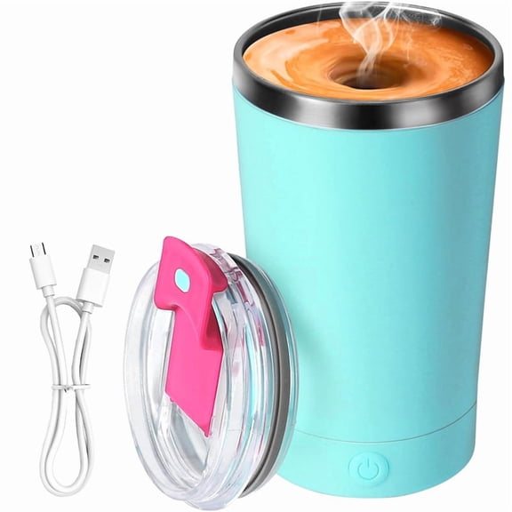 Electric Stirring Coffee Mug,Self Mixing Mug400ML StainlessSteel Automatic Stirring Mixer Cup Suitable for Coffee,Milk,B