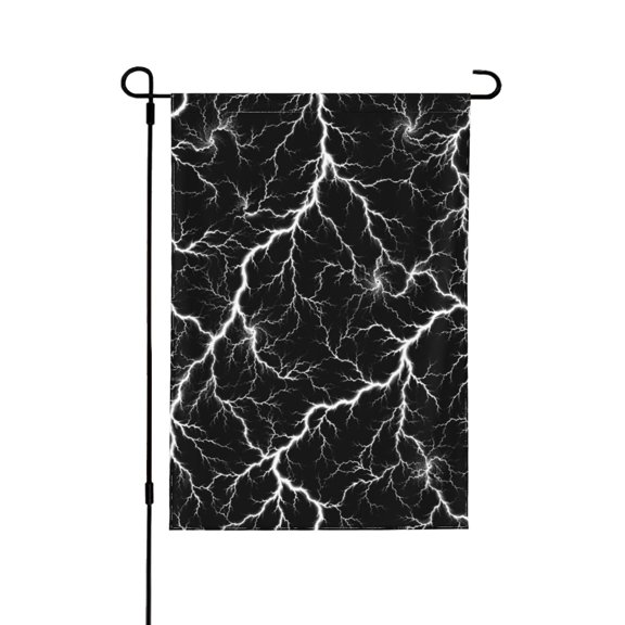 Electric Storm Lightning Thunder Double Sided Garden Flag 12.5x18 Outdoor Decorative Yard Banner for Patio Lawn Garden