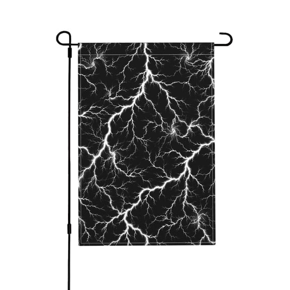 Electric Storm Lightning Thunder Garden Flag Outdoor House Flags 12 X 18 Inch Banner Yard Home Decoration