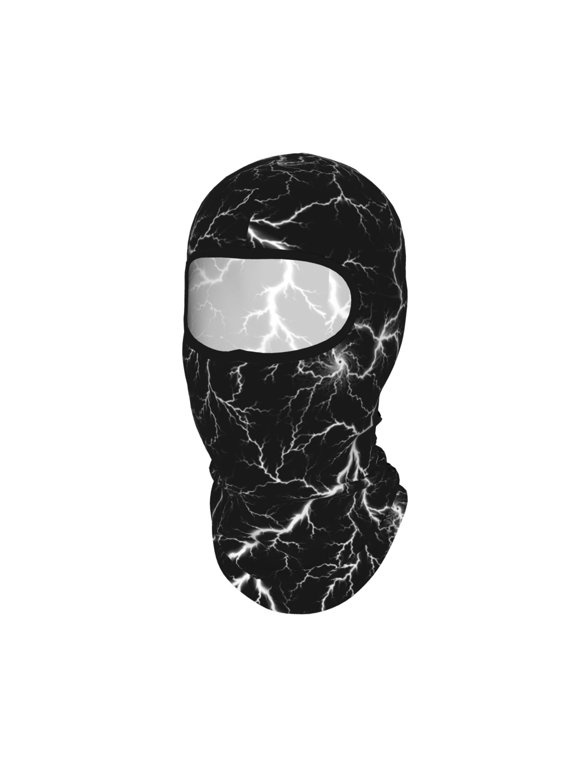 Electric Storm Lightning Thunder Unisex Balaclava Ski Mask Full Face Cover for Cold Weather & UV Protection, Breathable Cooling Helmet Liner