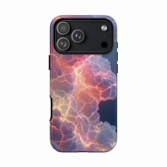 Electric Storm Pink Lightning Radiant Energy Case for iPhone 17 16 15 14 13 12 11 Pro Max
