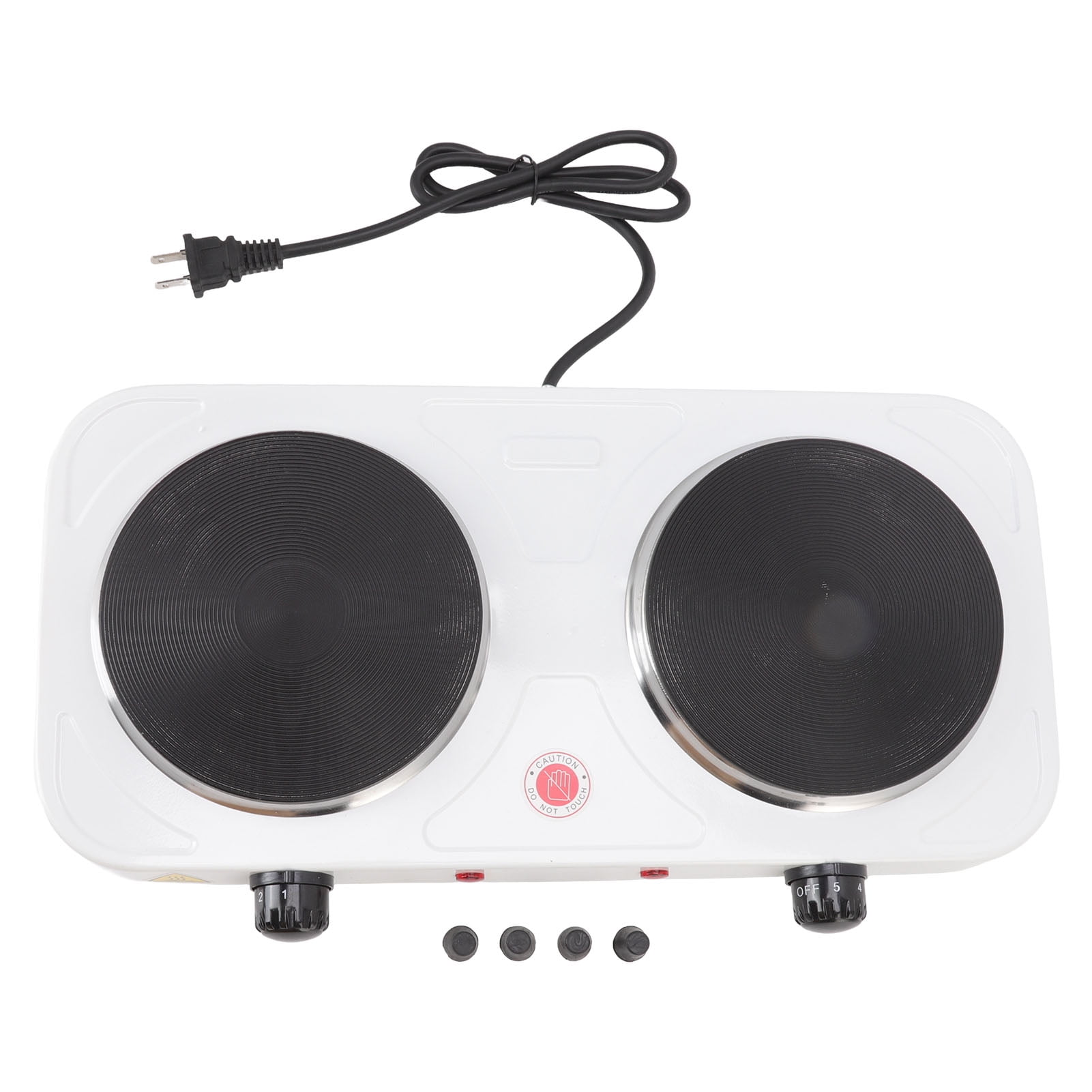 Electric Stove 2000W Double Heating Plates Portable Countertop Stove for Kitchen Dormitory