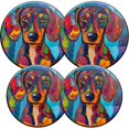 thumbnail image 1 of Electric Stove Burner Covers,4 Pcs Round Gas Burner Cover,8 and 10 Inch,Dachshund in World of Bold and Vivid Patterns, 1 of 7
